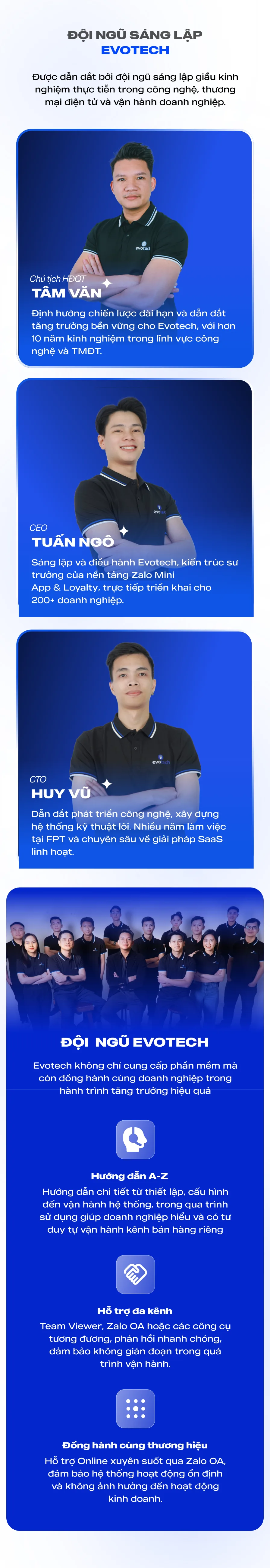 Đội ngũ sáng lập Evotech